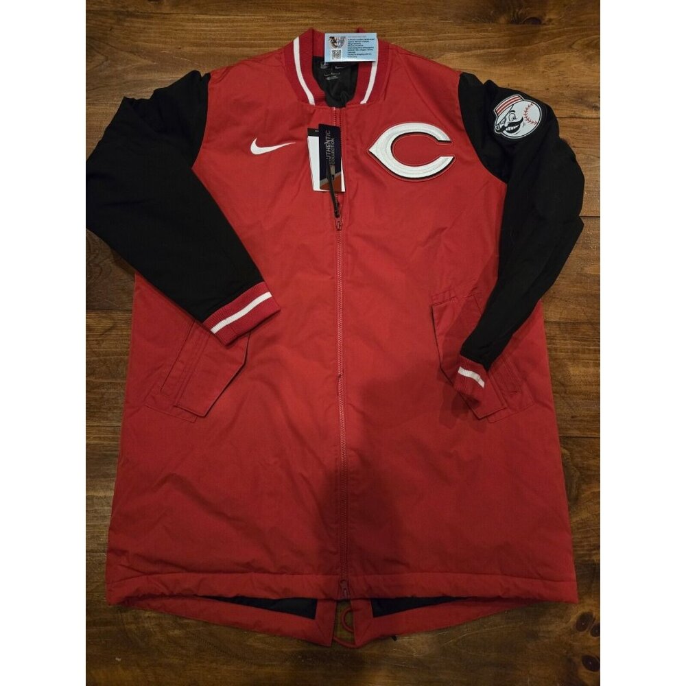 NWT RARE Cincinnati Reds NIKE Dugout Coat Authentic Collection MLB Mens XXL
